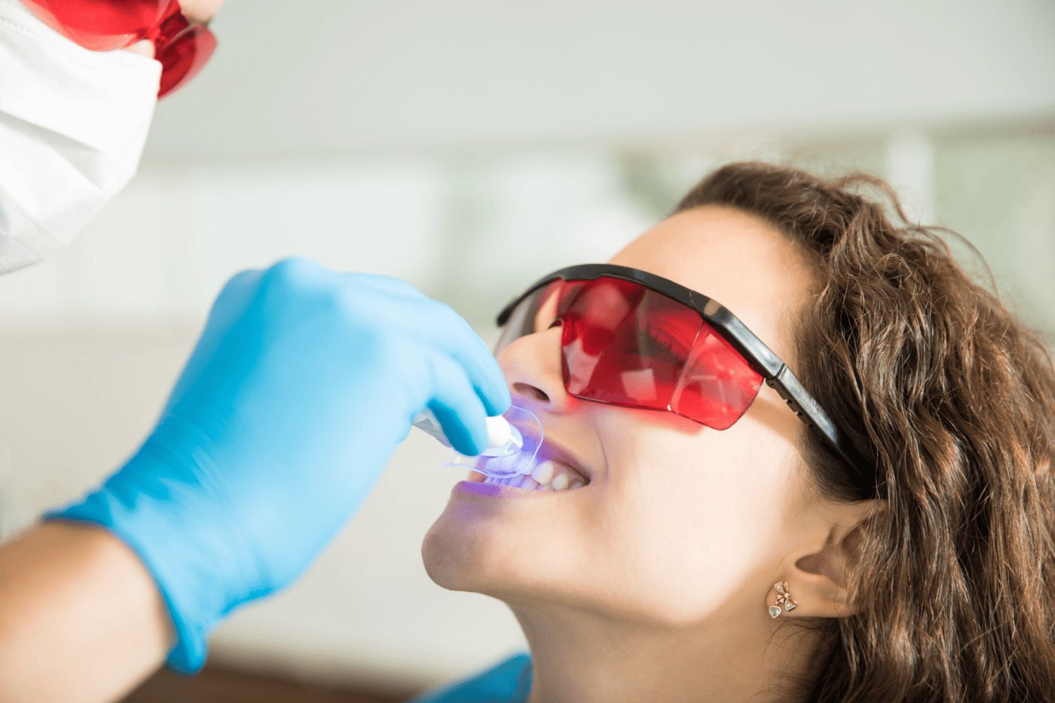 black gums treatment with laser gum lighting